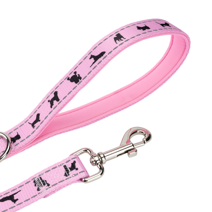 EcoBark Baby Pink Dog Leash - Comfort Grip Padded Leash- 4 ft, 5ft, and 6ft Leash