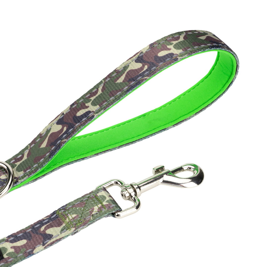 EcoBark Camo Dog Leash- Comfort Grip Padded Leash - 4ft, 5ft, and 6ft for Small and Medium Dogs