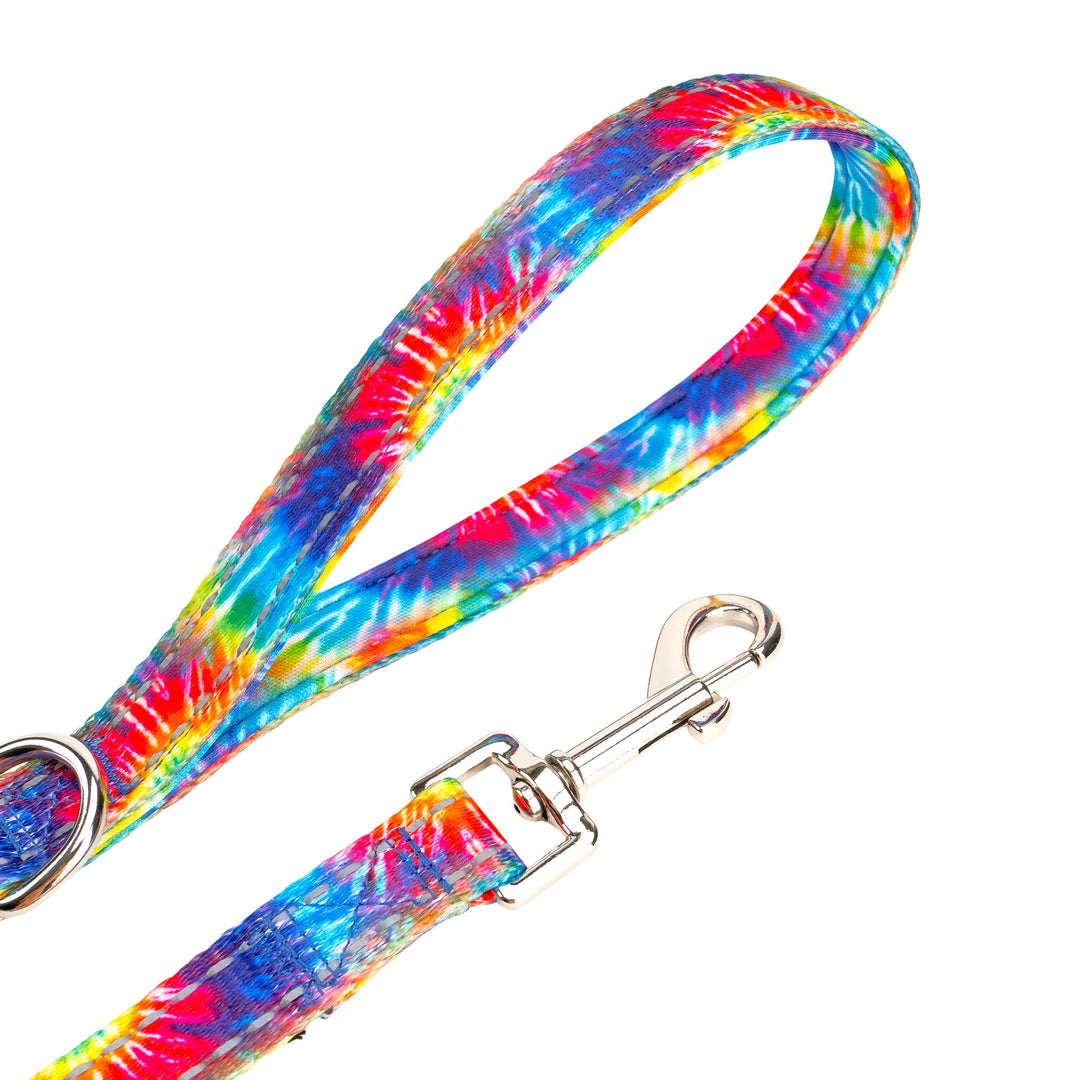 EcoBark Tie Dye Dog Leash - Padded Comfort Grip Leash - 4ft, 5ft, and 6ft Leash for Small and Medium Dogs